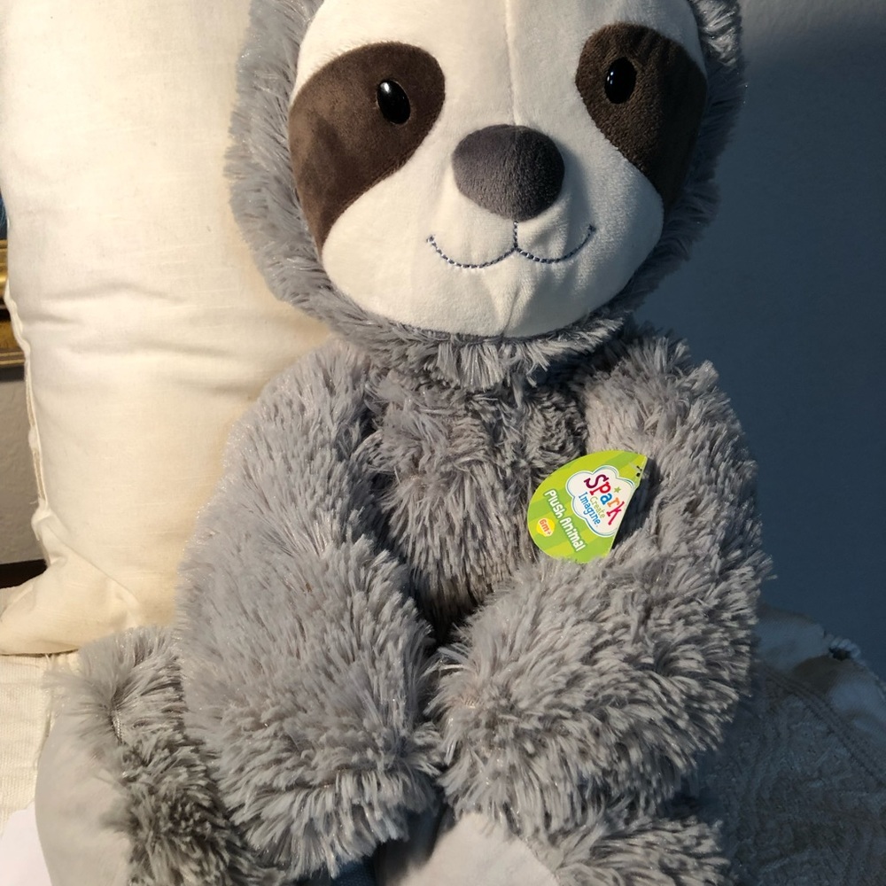 Gray sloth plushie